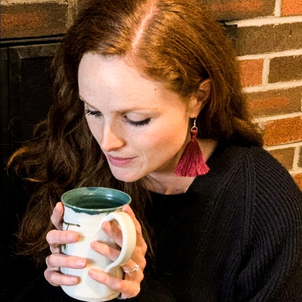 Tassel Drop Earrings in Garnet/Wine Color